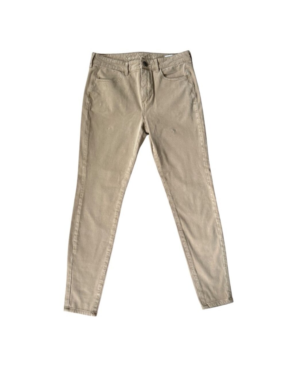 American Eagle 360 next level stretch hi-rise jegging beige women's size 8